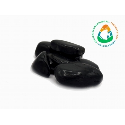 Czarny kamień polerowany do akwarium
